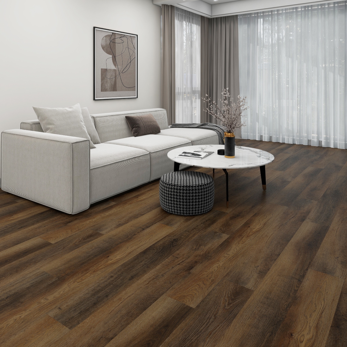 Aether Wood Hybrid Flooring Dark Wood