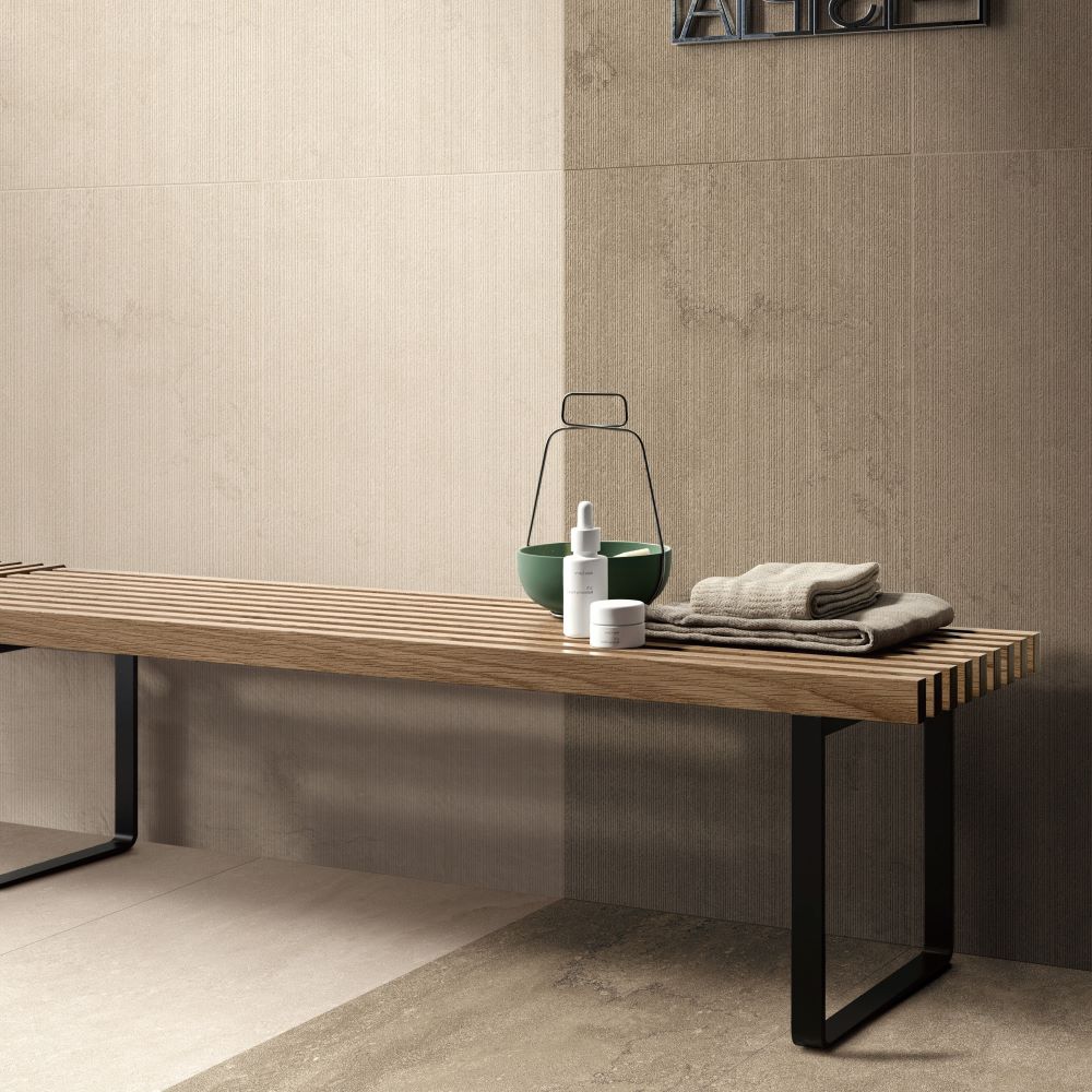 Portland Vein Cut Beige Matt 600 lifestyle Portland Vein Cut Beige Matt 600