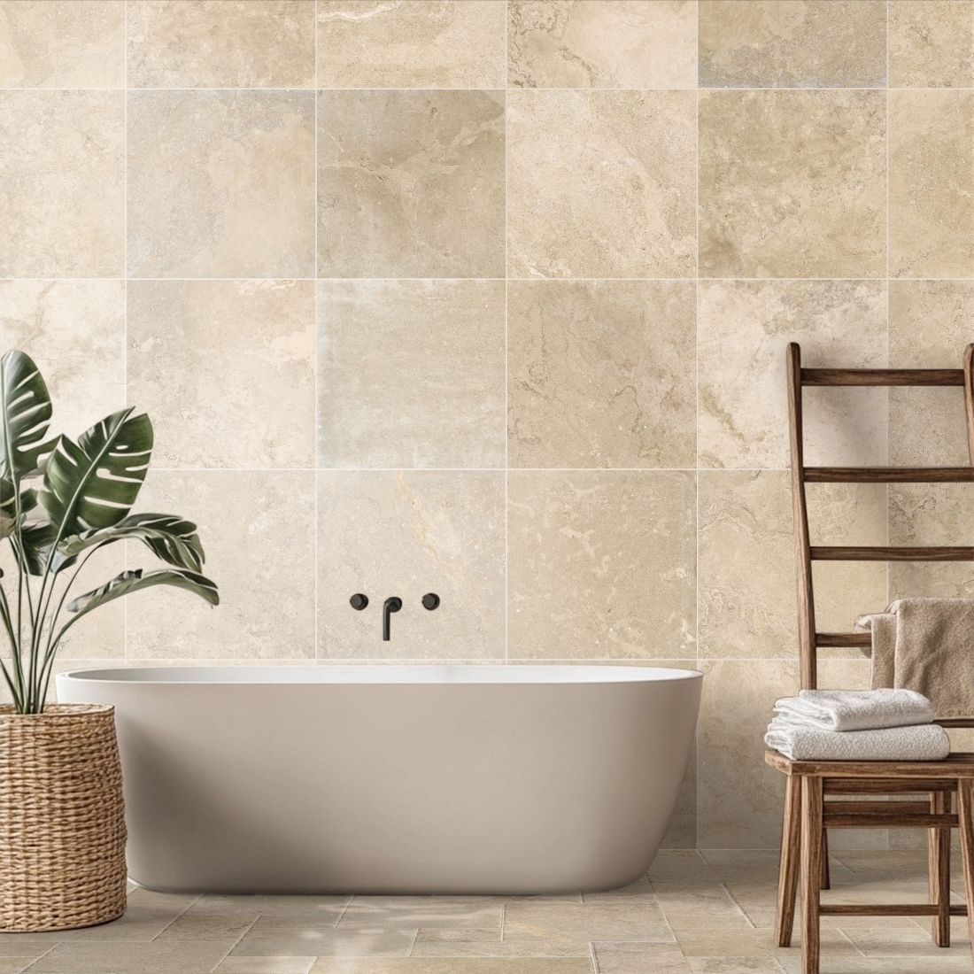 Travertino Lux Ivory Matt 600 lifestyle Travertino Lux Ivory Matt 600